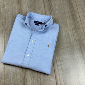 Ralph Lauren Oxford Cotton Shirt Women’s 10 Classic Fit Blue EUC